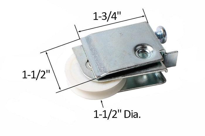 Sliding Glass Patio Door 1 - 1/2" Diameter Nylon Ball Bearing Roller - Reflect Window & Door