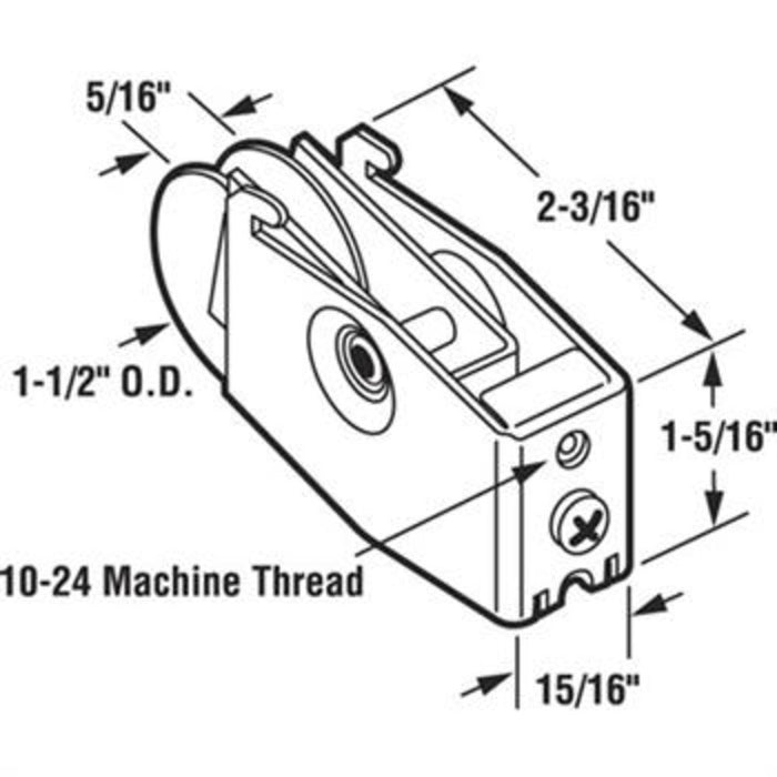 Sliding Glass Patio Door 1 - 1/2" Steel Ball Bearing Roller for Northrop Doors - Reflect Window & Door