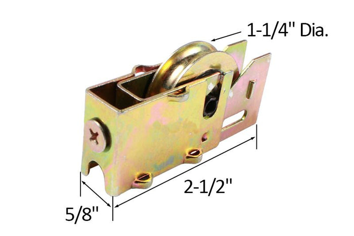 Sliding Glass Patio Door Roller 1 - 1/4" Diameter Steel Ball Bearing Roller - 2 - 1/2" Length - Reflect Window & Door