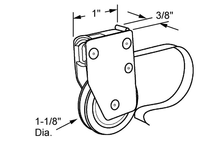 Sliding Patio Screen Door Roller – Tab Mount Replacement Wheel - Reflect Window & Door