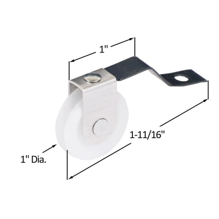 Patio Screen Door Spring Tension 1" Nylon Roller - Durable Roller for Metal Screen Doors - Reflect Window & Door