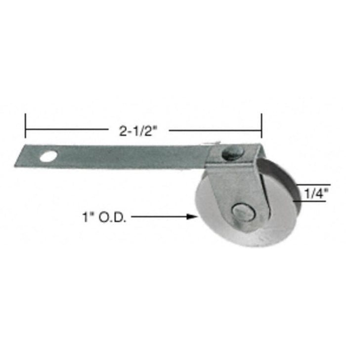 Patio Screen Door 1" Steel Center Groove Spring Tension Roller - Reflect Window & Door