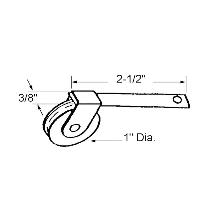 Patio Screen Door 1" Steel Center Groove Spring Tension Roller - Reflect Window & Door