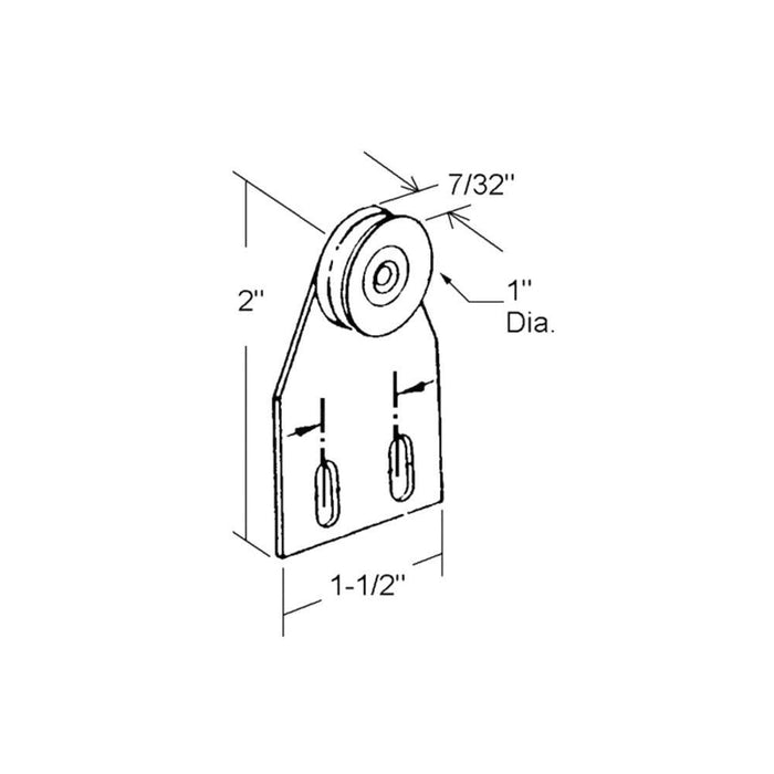 Patio Screen Door 1" Steel Ball Bearing Top Hung Roller for Fullview Doors - Reflect Window & Door