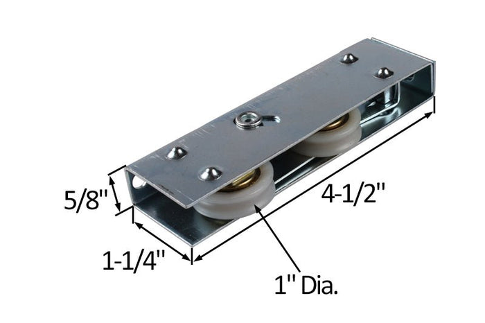 Durable Tandem Sliding Glass 1" Diameter Door Roller for Smooth Door Operation - Reflect Window & Door