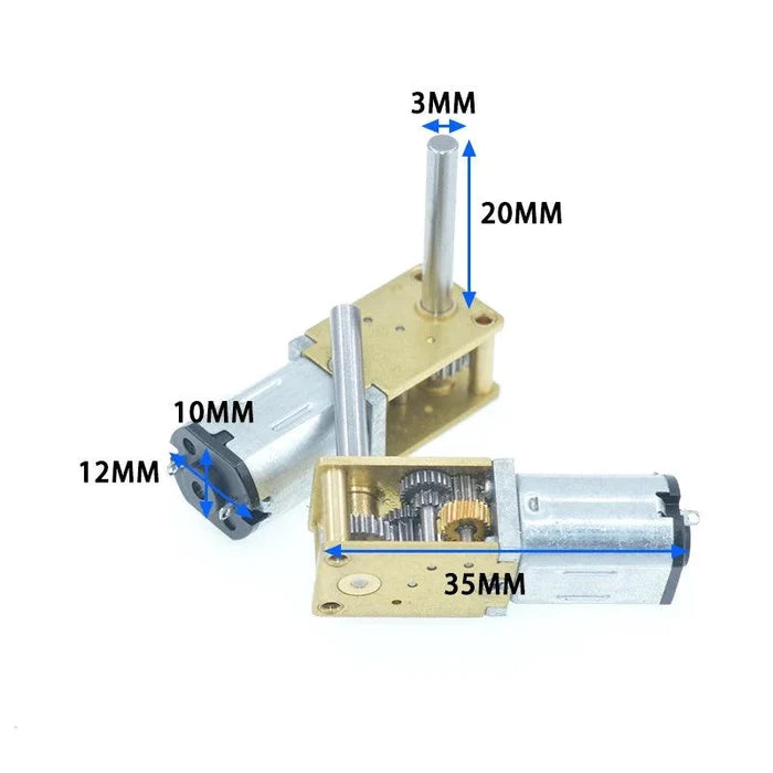 1218-N20 3V 6V 12V Round Shaft Long Length 20mm Micro DC Gear Motor ,n20 round motorN20