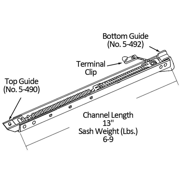 Single Hung or Double Hung Sliding Window 13" Sash Balance 6 - 9 Lbs - Reflect Window & Door