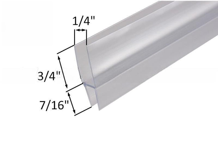 Swinging Shower Door Clear Bottom Seal - Reflect Window & Door