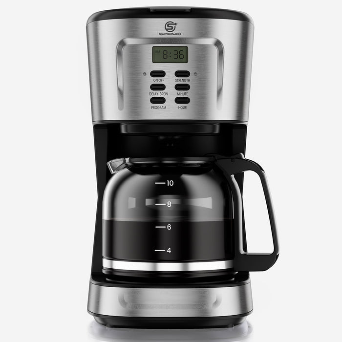 1.5L Drip Coffee Maker 900W with Programmable Timer & LCD Display
