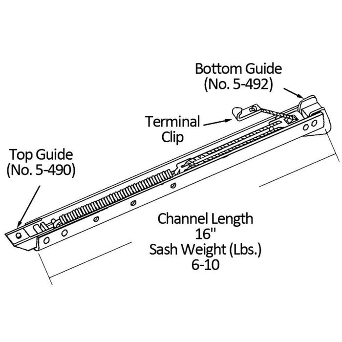 Single Hung or Double Hung Sliding Window 16" Sash Balance 6 - 10 Lbs - Reflect Window & Door
