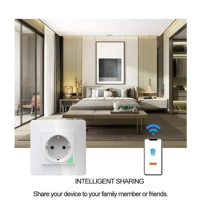 EARU- 16A EU UK Universal WiFi Smart Wall Power Socket/ Remote Control - electrical center b2c