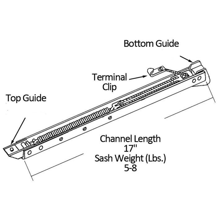 Single Hung or Double Hung Sliding Window 17" Sash Balance 5 - 8 Lbs - Reflect Window & Door