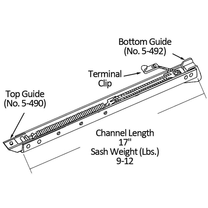 Single Hung or Double Hung Sliding Window 17" Sash Balance 9 - 12 Lbs - Reflect Window & Door