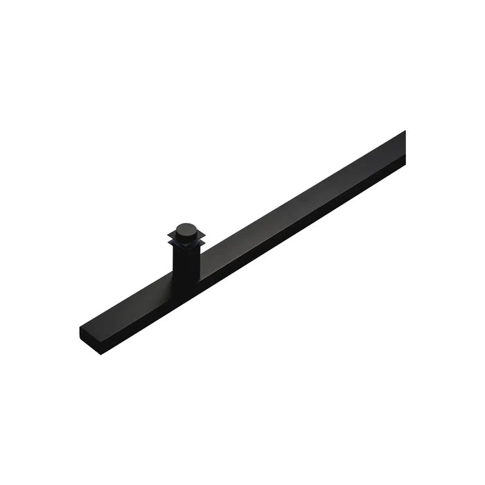 18" Single-Sided Rectangle Entry Door Pull Handle | 304 Stainless Steel - Black Matte Finish