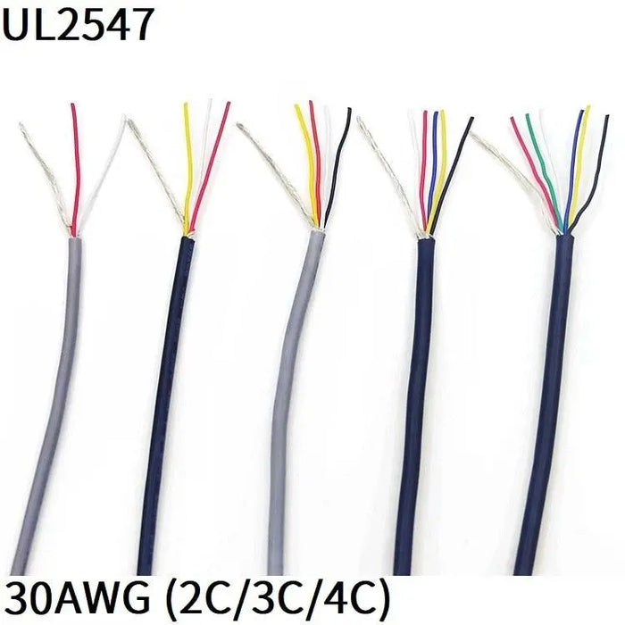 1M 30AWG Shielded Wire 2Core 3Core 4Core PVC Insulated Channel Audio Speaker Headphone Line Signal Control Copper Cable UL2547 - electrical center b2c