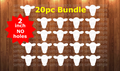 20pc bundle - 2 inch Cow (great for badge reels & hairbow centers)