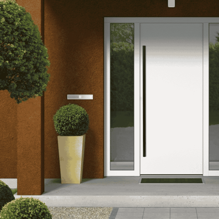 24" Single-Sided Round Entry Door Pull Handle | 304 Stainless Steel - Black Matte Finish