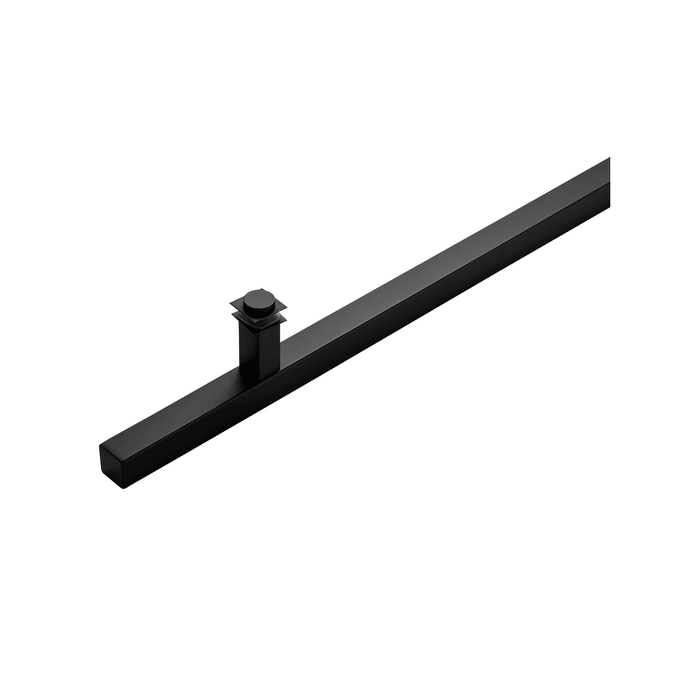 24" Single-Sided Square Entry Door Pull Handle | 304 Stainless Steel - Black Matte Finish
