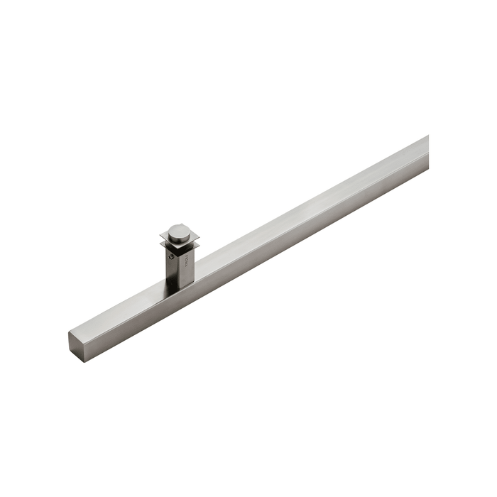 24" Single-Sided Square Entry Door Pull Handle | 304 Stainless Steel - Satin Brushed Finish
