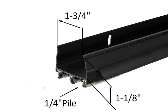 Black Entry Door Shoe with Rain Drip – 36" Exterior Door Bottom Sweep Seal - Reflect Window & Door
