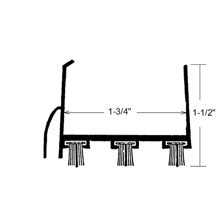 36" Brown Door Shoe with Rain Drip – Fits 1-3/4" Doors