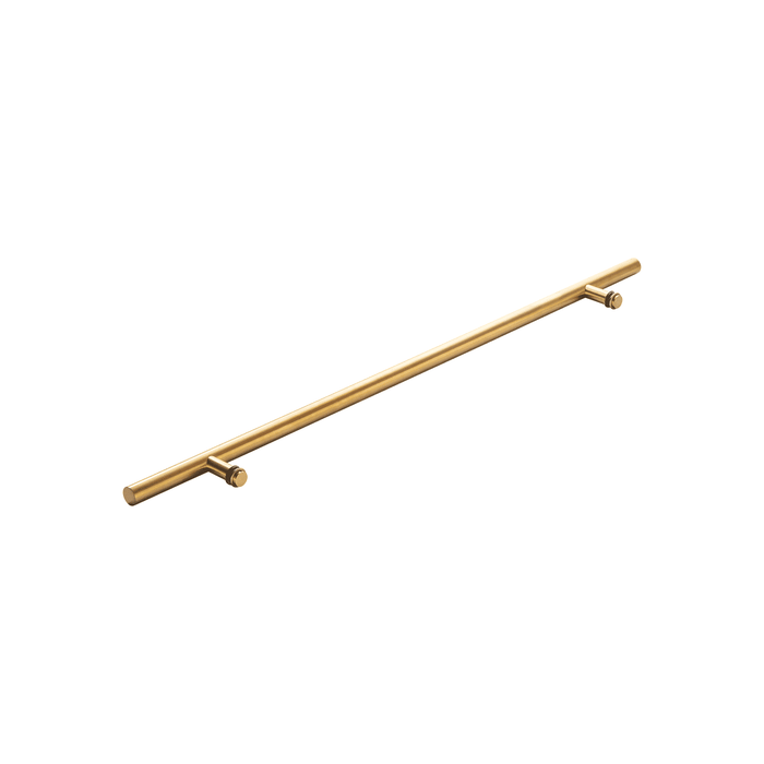 36" Single-Sided Round Entry Door Pull Handle | 304 Stainless Steel - PVD Gold Finish