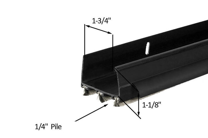 Black Entry Door Shoe with Rain Drip – 48" Vinyl Threshold Seal - Reflect Window & Door