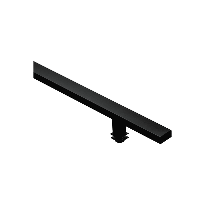 48" Single-Sided Rectangle Entry Door Pull Handle | 304 Stainless Steel - Black Matte Finish