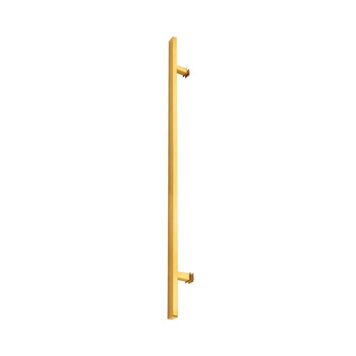 48" Single-Sided Rectangle Entry Door Pull Handle | 304 Stainless Steel - PVD Gold Finish