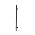 48" Single-Sided Square Entry Door Pull Handle | 304 Stainless Steel - Black Matte Finish