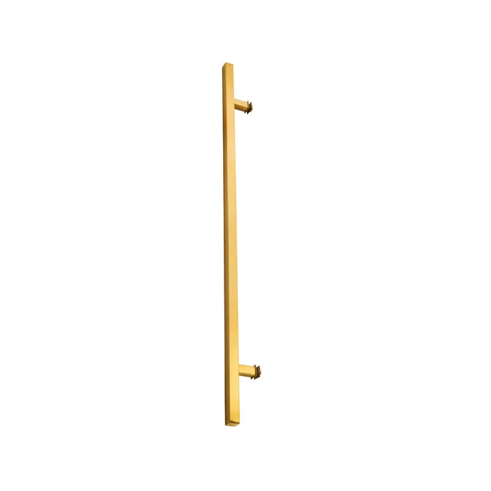 48" Single-Sided Square Entry Door Pull Handle | 304 Stainless Steel - PVD Gold Finish