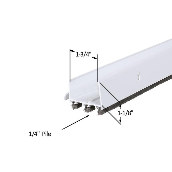 48" White Door Shoe with Rain Drip – Fits 1-3/4" Doors