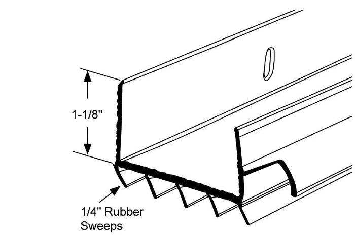48" Weatherproof Vinyl Door Shoe for Exterior Door Bottom Sealing - Reflect Window & Door