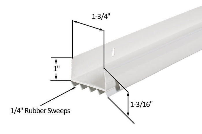 48" Weatherproof Vinyl Door Shoe for Exterior Door Bottom Sealing - Reflect Window & Door
