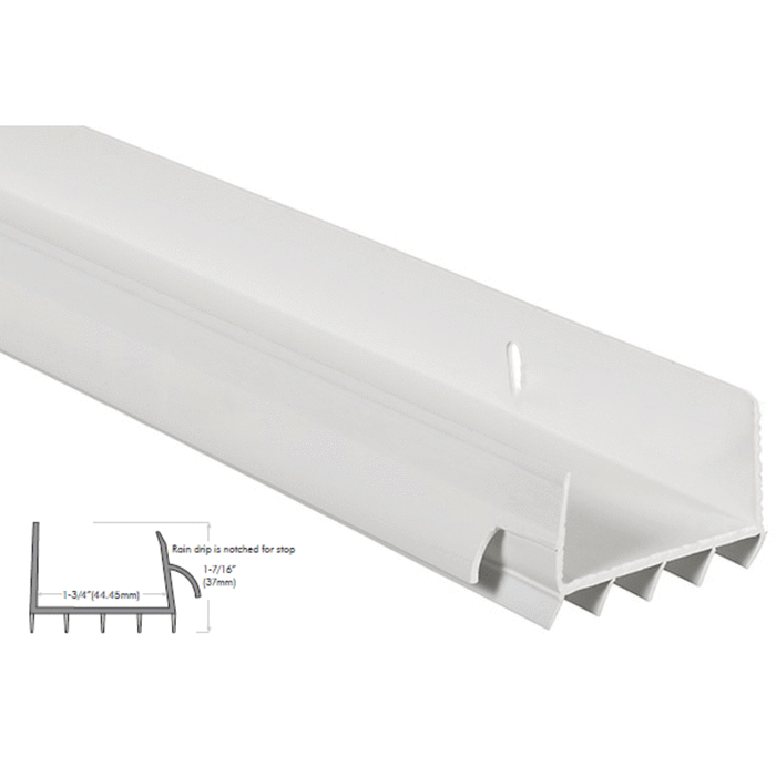 48" Weatherproof Vinyl Door Shoe for Exterior Door Bottom Sealing - Reflect Window & Door