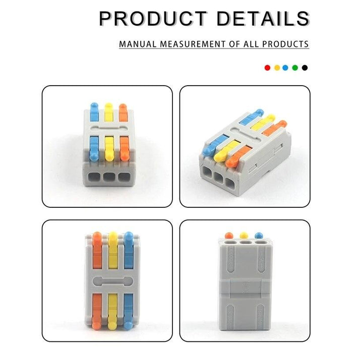 5PCS 1 in Multiple Out Quick Wiring Connector Universal Splitter Wiring Cable Push-in Can Combined Butt Home Terminal Block D 22.