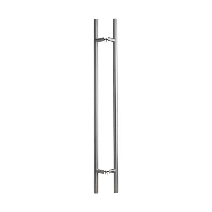 60-Inch Back-to-Back Offset Entry Door Pull Handle – Round H-Type | 304 Stainless Steel - Satin