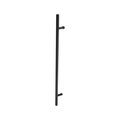 60" Single-Sided Round Entry Door Pull Handle | 304 Stainless Steel - Black Matte Finish