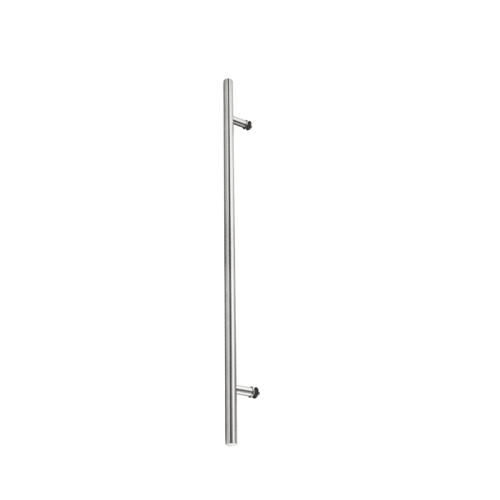 60" Single-Sided Round Entry Door Pull Handle | 304 Stainless Steel - Satin Brushed Finish