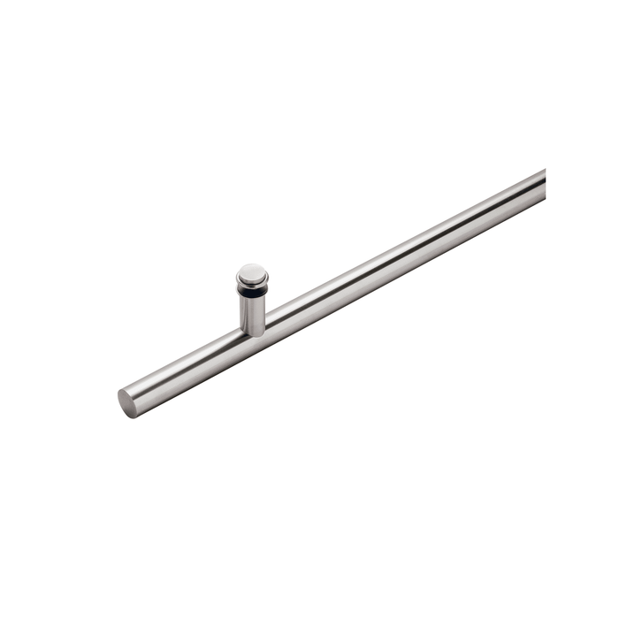60" Single-Sided Round Entry Door Pull Handle | 304 Stainless Steel - Satin Brushed Finish