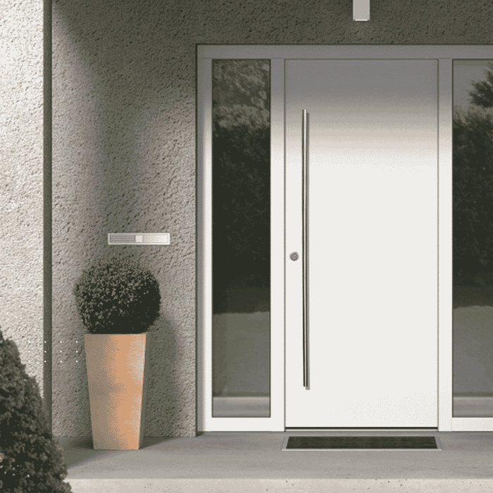 60" Single-Sided Round Entry Door Pull Handle | 304 Stainless Steel - Satin Brushed Finish