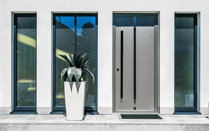 72" Single-Sided Square Entry Door Pull Handle | 304 Stainless Steel - Black Matte Finish