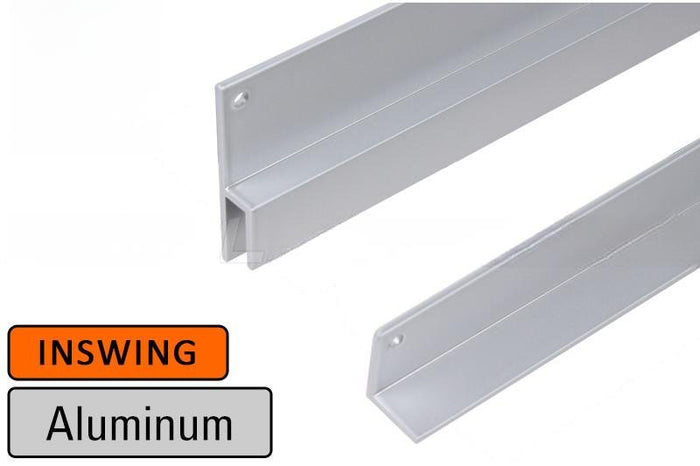 82" Heavy - Duty Aluminum Inswing Security Astragal Offset Bar - Reflect Window & Door