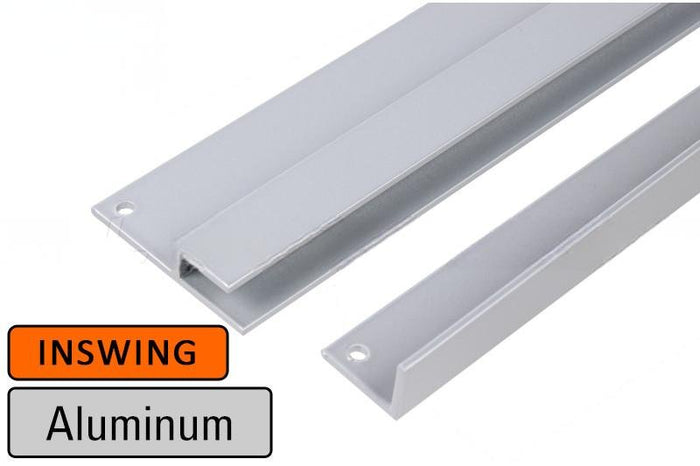 82" Heavy - Duty Aluminum Inswing Security Astragal Offset Bar - Reflect Window & Door
