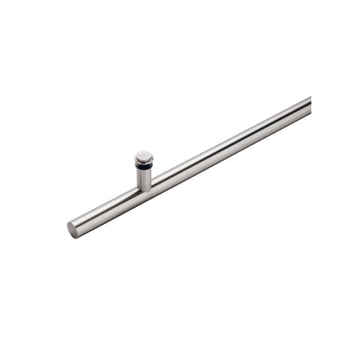 84" Single-Sided Round Entry Door Pull Handle | 304 Stainless Steel - Satin Brushed Finish