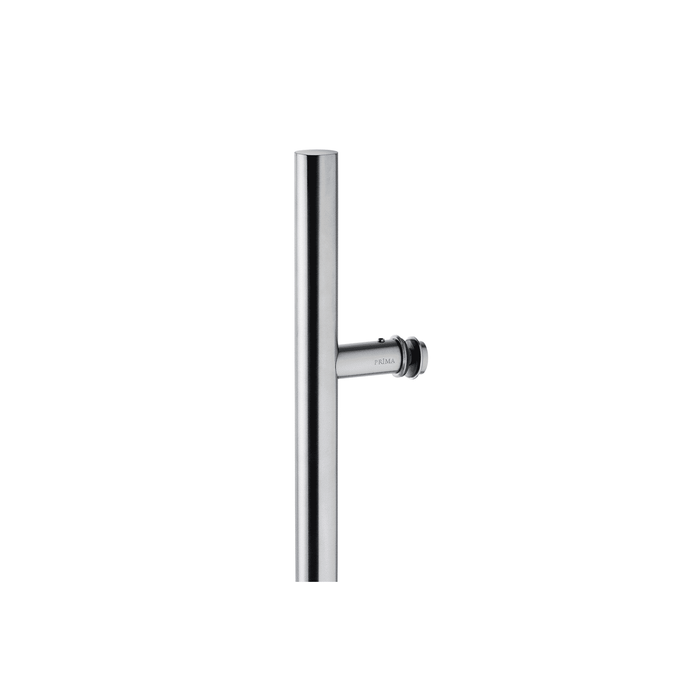 84" Single-Sided Round Entry Door Pull Handle | 304 Stainless Steel - Satin Brushed Finish