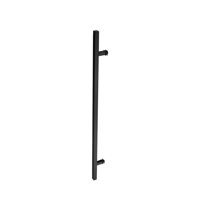 84" Single-Sided Square Entry Door Pull Handle | 304 Stainless Steel - Black Matte Finish