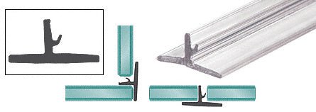 Frameless Shower Door 95" T - Shaped Clear Polycarbonate Vinyl - Reflect Window & Door