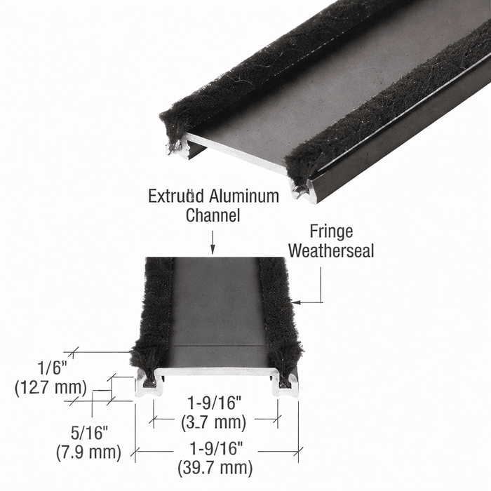 Commercial Door 96" Bronze Anodized Wide Astragal with Weatherstrip - Reflect Window & Door