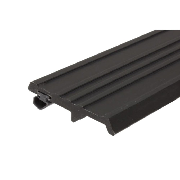 8' Bronze Finish Entry Door Flat Bar Astragal with Rubber Bulb Seal - Reflect Window & Door